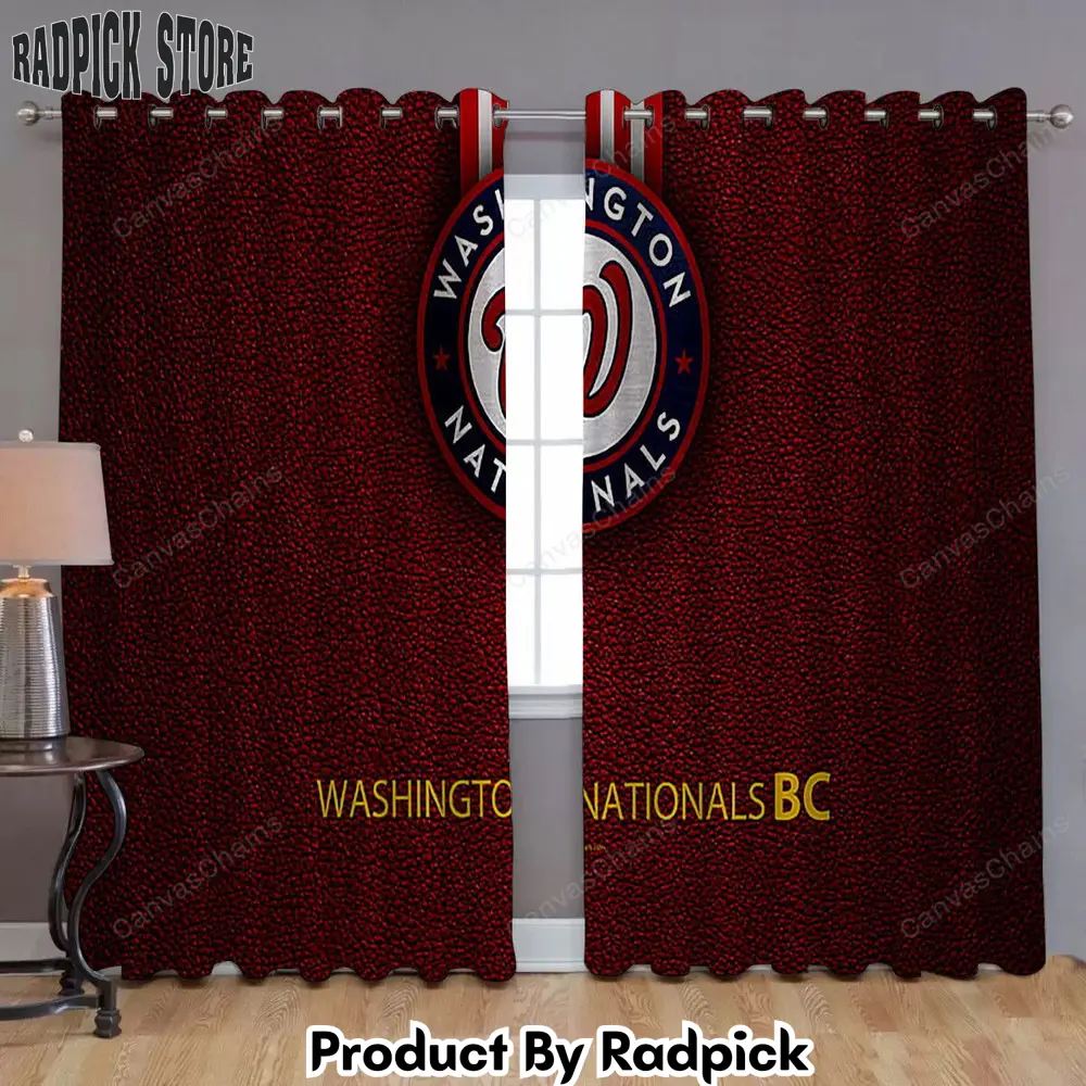 Radpick washington nationals american baseball club window curtains leather mlb washington curtains living room curtains for window rp852100